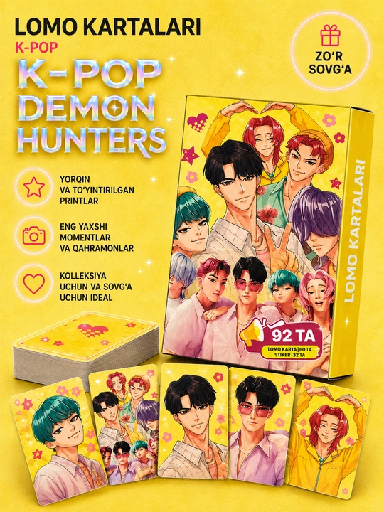 Lomo карты K-POP DEMON HUNTERS, 55 шт, коллекционные карточки для фанатов KPOP