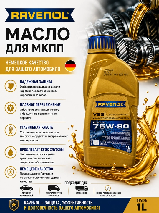 Трансмиссионное масло RAVENOL VSG 75W-90 - 