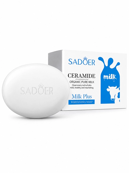 SADOER Milk Plus отбеливающее молочное мыло для лица и тела, 100 г
