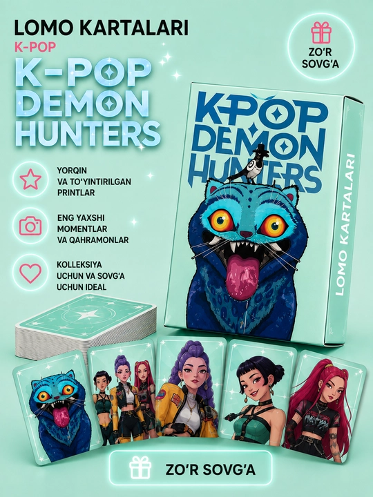 Lomo карты K-POP DEMON HUNTERS, 55 шт, коллекционные карточки для фанатов KPOP