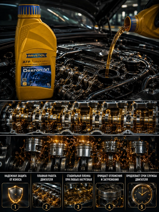 Масло АКПП RAVENOL ATF Dexron VI