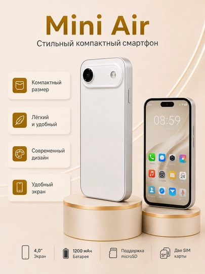 Компактный сенсорный телефон Air mini для детей, 2 SIM - 