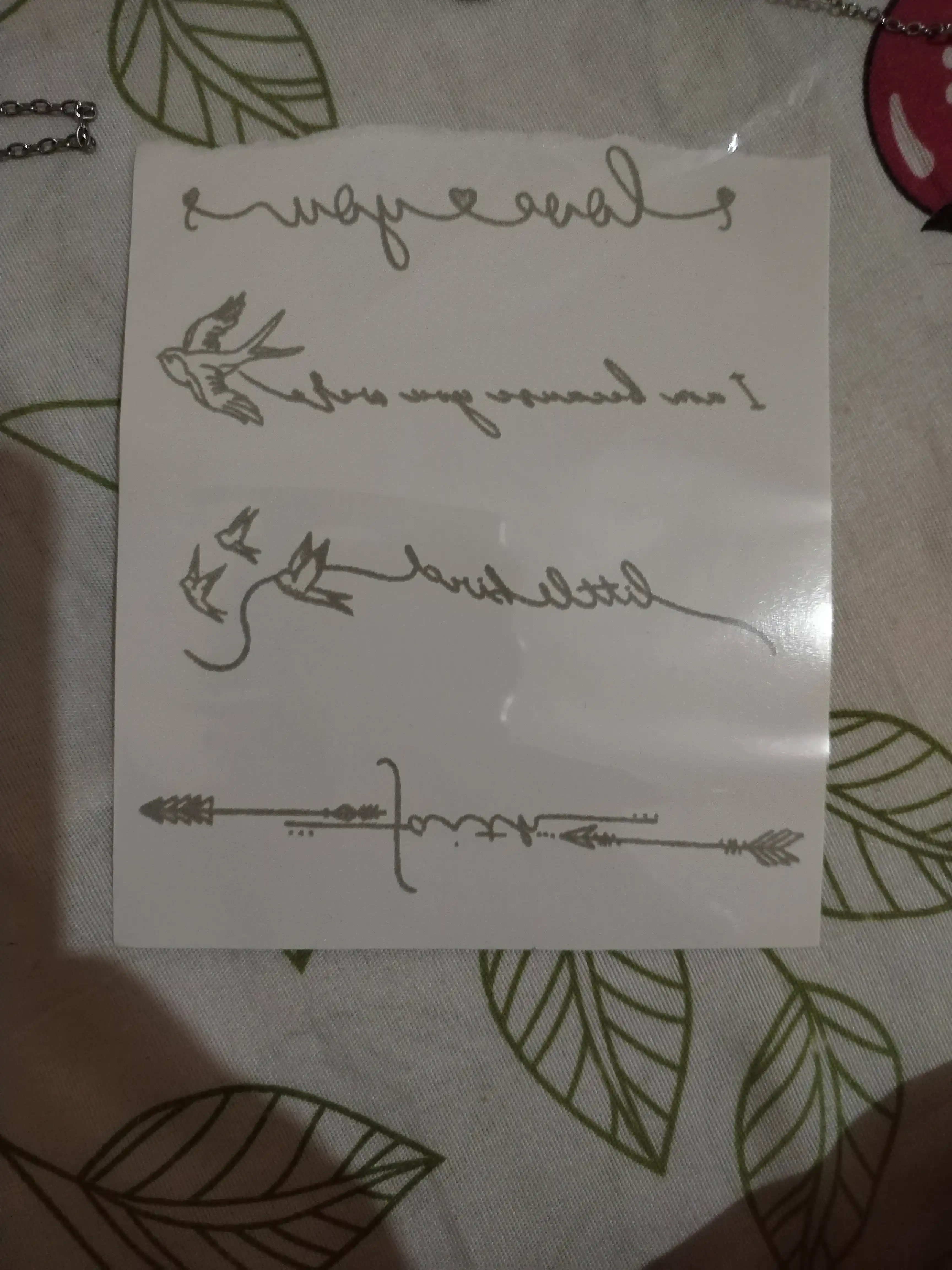 Временная татуировка, тату, наклейка, тату-стикер, татуировка с надписью