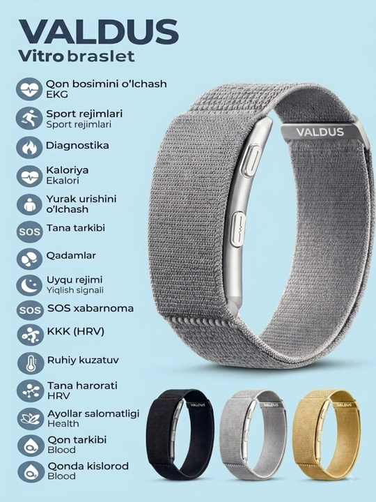 Умный фитнес-браслет Valdus Vitro ECG - 