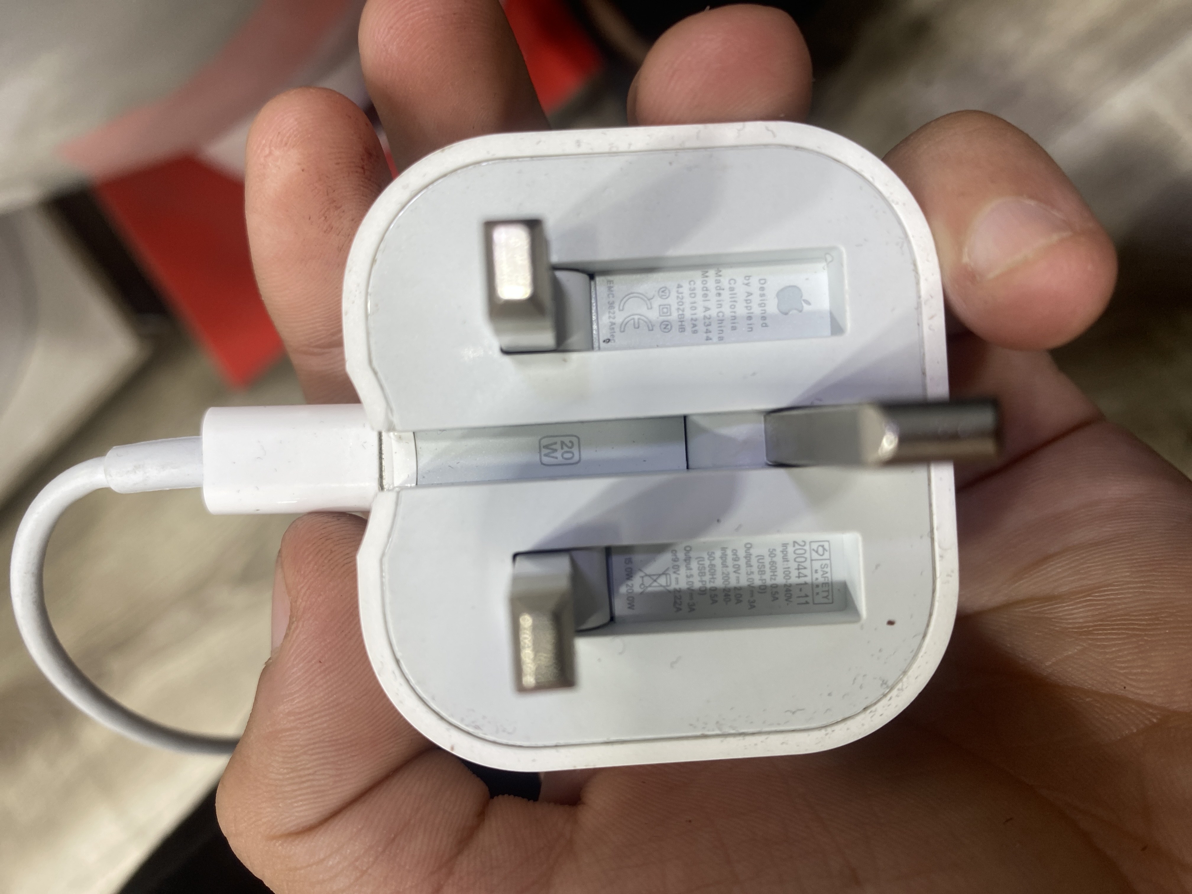 IPhone uchun zaryadchik, zaryadnik tez zaryadlovchi 20 Vt, Type-Cdan Lightning kabel bilan