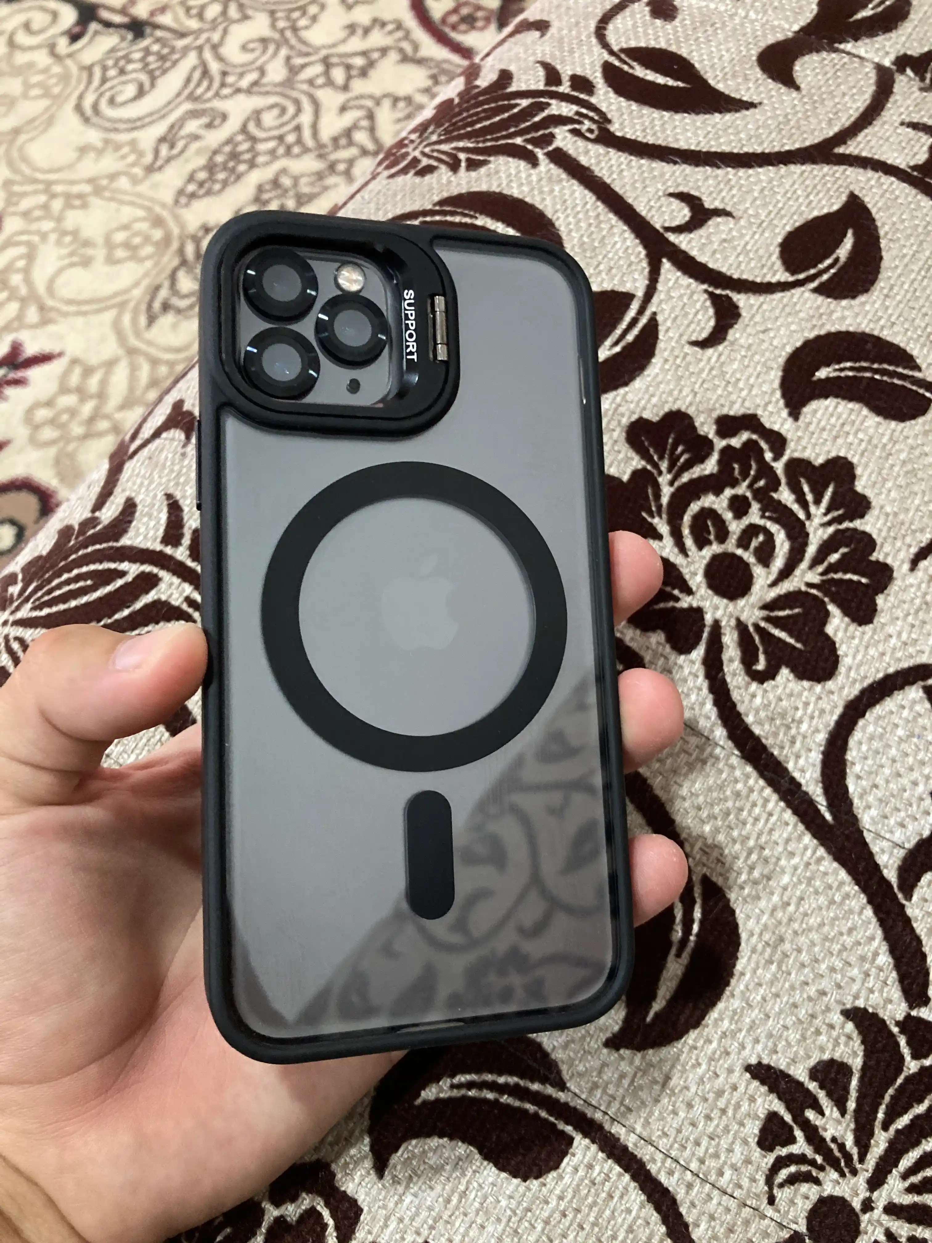 IPhone 11, 12, 13, 14, 15, 16, 17, Pro, Max, iPhone Mini uchun MagSafe g‘ilofi, shaffof, taglik bilan