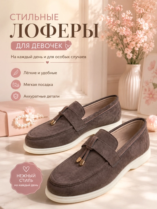 Лоферы для девочек, школьная обувь, повседневные туфли, современная модель для подарка