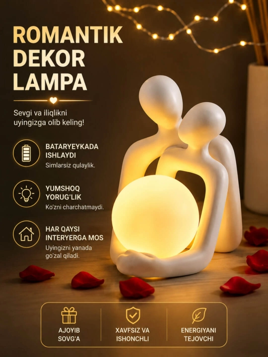 Sovg'a uchun - romantik dekor lampa - 