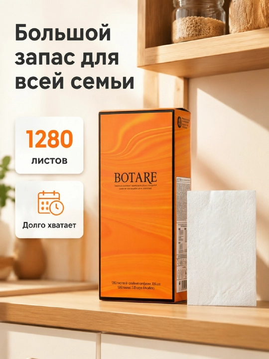 BOTARE to‘q sariq rangli salfetkalar, romb naqshli, 155×175 o‘lchamda, 4 qavatli, 90 dona pachka, 3 pachka upak, stol va mehmonlar uchun