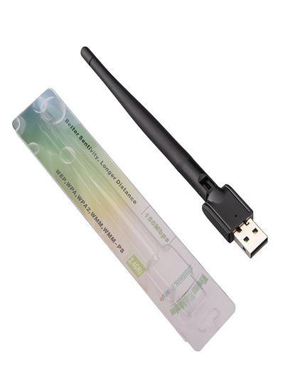 USB Wi-Fi Adapter 150 Mbps 2.4 GHz Simsiz Tarmoq Qabul Qilgich USB 2.0 Plug & Play