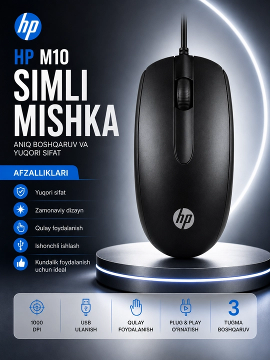 Ofis va o‘yinlar uchun simli USB sichqoncha 1200-4800 DPI yuqori aniqlik - 