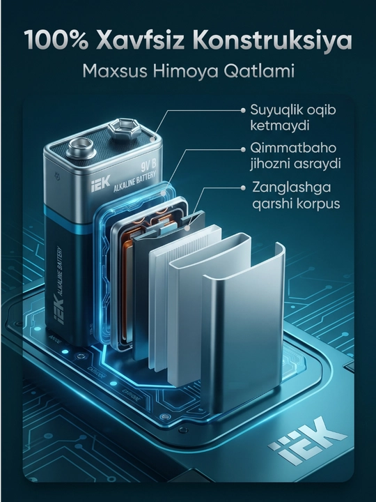 Батарейка щелочная Alkaline 6LR61 / 9V "Крона" (1 шт. в блистере)