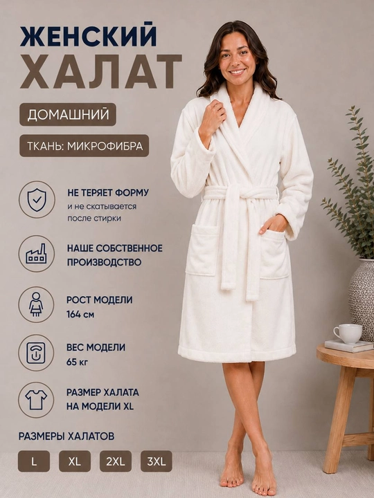 Ayollar uchun uy qurilishi mikrofiber xalat, yumshoq, kamar va cho'ntaklar bilan