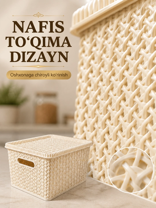 Хлебница с крышкой и ручками, плетёный дизайн, корзина для хранения хлеба
