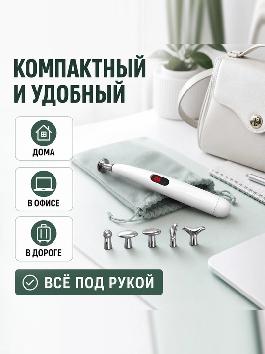 Массажер для лица с микротоками, массажное устройство