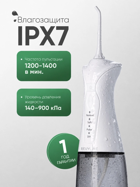 Tish irrigatori Revyline RL 220, portativ, 4 rejim, 300 ml, 900 kPa, Type-C