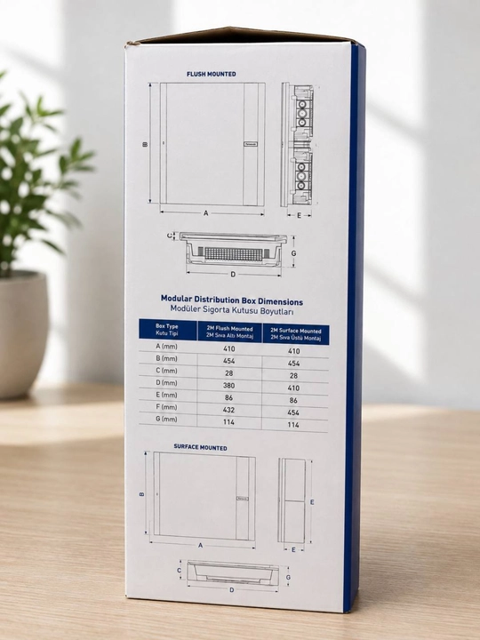 Panasonic tashqi shit 2M 32 modul elektr tarmog‘i uchun montaj himoya qutisi xonalar uchun