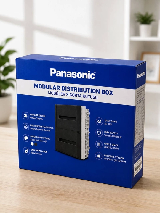 Panasonic tashqi shit 2M 32 modul elektr tarmog‘i uchun montaj himoya qutisi xonalar uchun