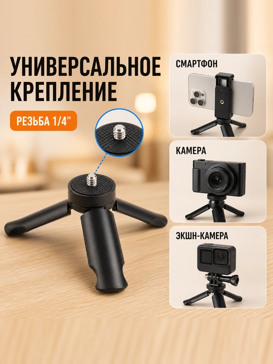 Мини-штатив — настольный и ручной штатив для смартфонов, фотоаппаратов и видеосъемки