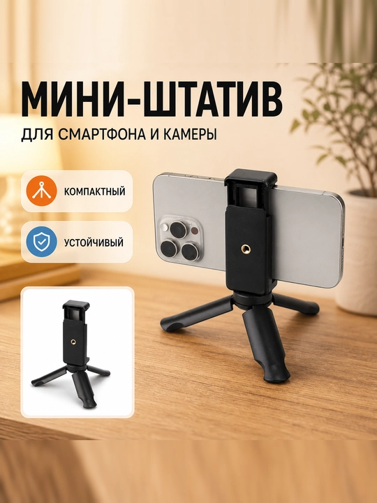Мини-штатив — настольный и ручной штатив для смартфонов, фотоаппаратов и видеосъемки