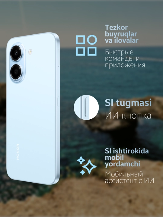 HONOR X7e smartfoni 6/128 GB, 7000 mA·soat batareya