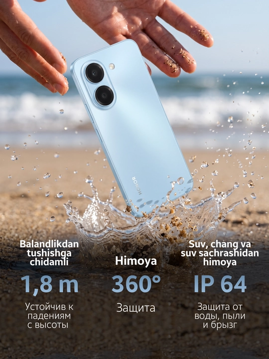 HONOR X7e smartfoni 6/128 GB, 7000 mA·soat batareya