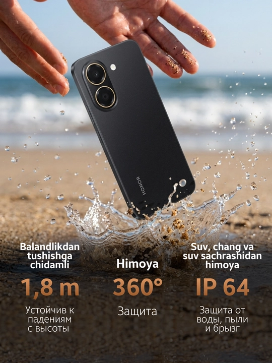 HONOR X7e smartfoni 6/128 GB, 7000 mA·soat batareya