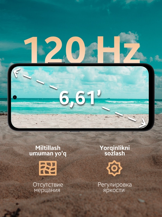 HONOR X7e smartfoni 6/128 GB, 7000 mA·soat batareya