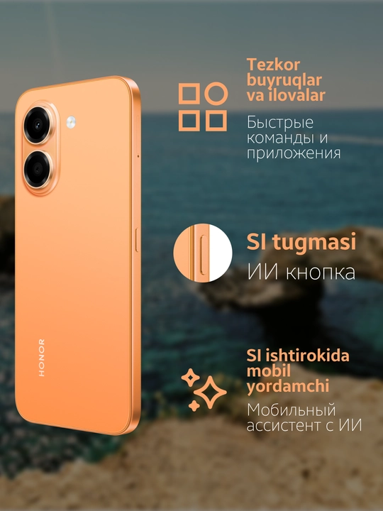 HONOR X7e smartfoni 6/128 GB, 7000 mA·soat batareya