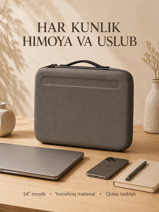 Прочная сумка с жёстким корпусом для ноутбука и MacBook 13–14 дюймов