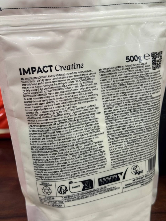 MyProtein Impact Creatine 1000g, Kreatin monogidrat 1 kg