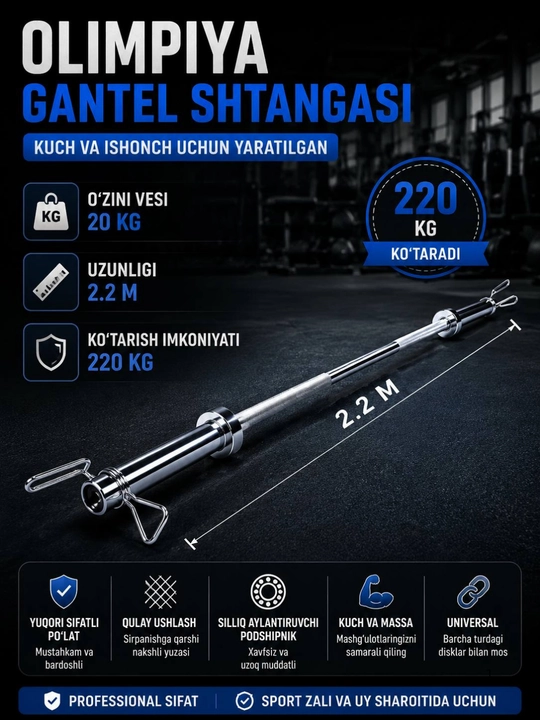 Professional olimpiya shtanga dastasi - 