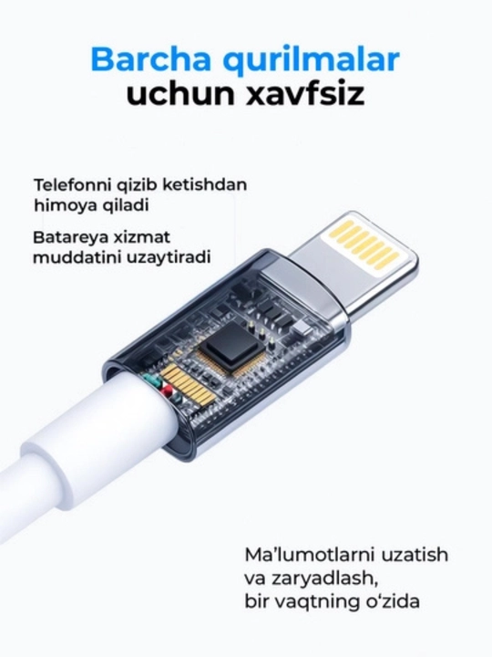 Зарядное устройство для iPhone, быстрая зарядка 25 Вт, USB-C с кабелем Lightning