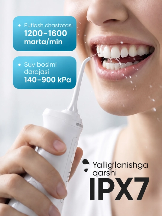 Tish irrigatori Revyline RL 220, portativ, 4 rejim, 300 ml, 900 kPa, Type-C