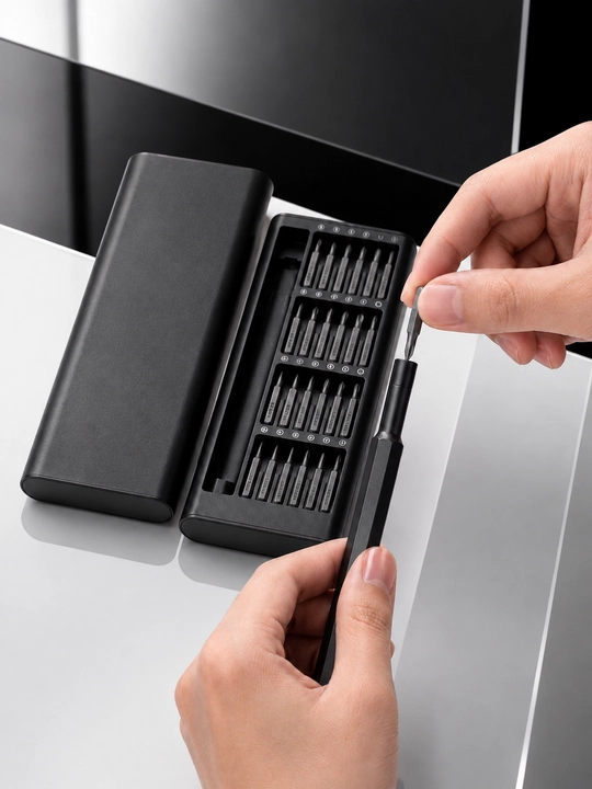 Smartfon va texnika uchun universal precision otvyortka, bitlar to‘plami va g‘ilof