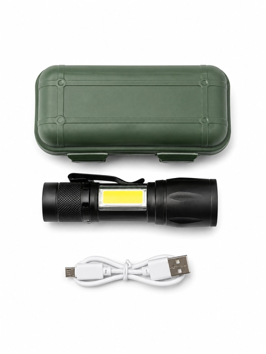 Fonarik LED, USB zaryadlanadigan ixcham fanar, COB yon chiroqli va qutili