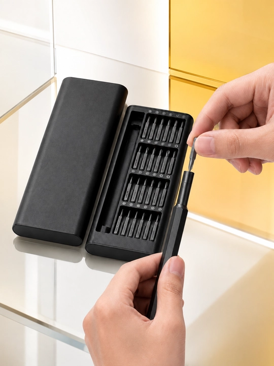Smartfon va elektronika uchun mini otvyortka to‘plami, precision bitlar bilan