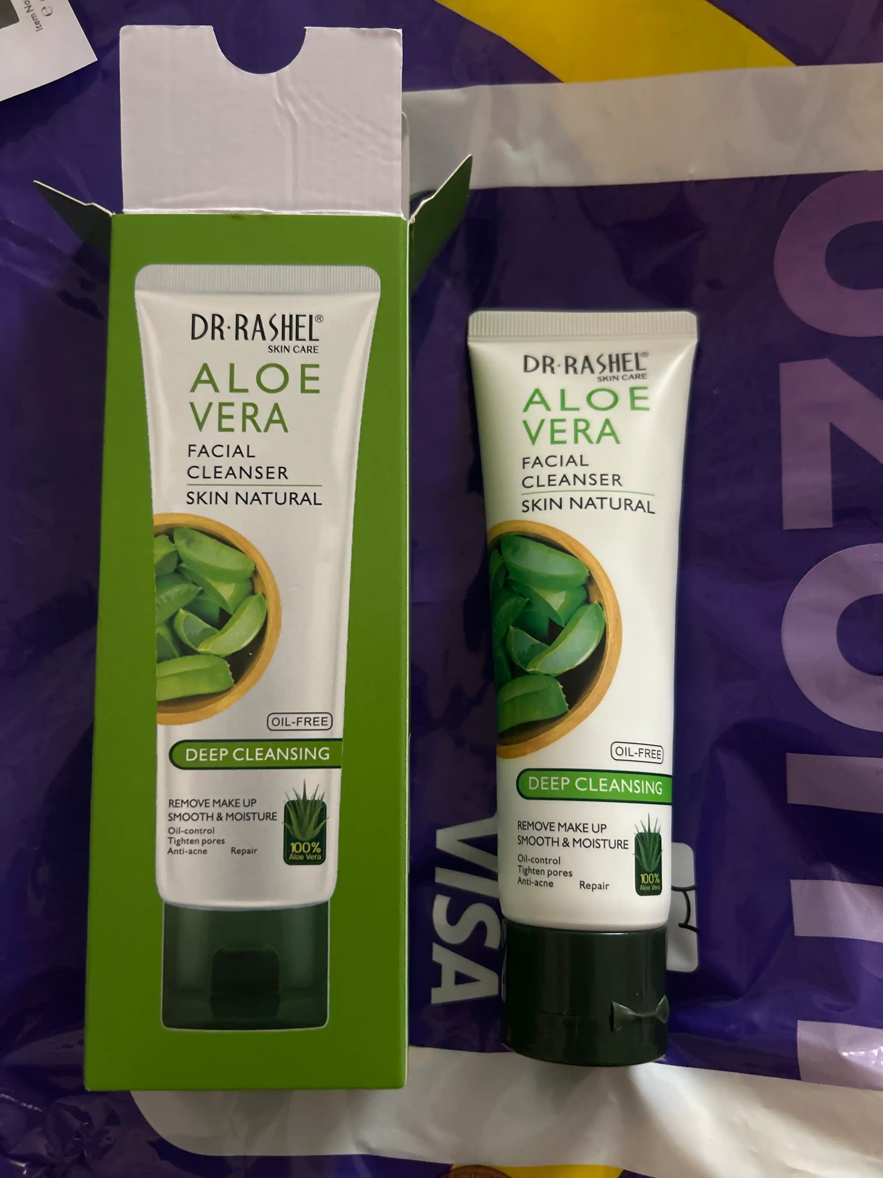 Aloe vera ekstraktli yuz uchun namlovchi tozalovchi penka Dr. Rashel Aloe Vera, 120 ml