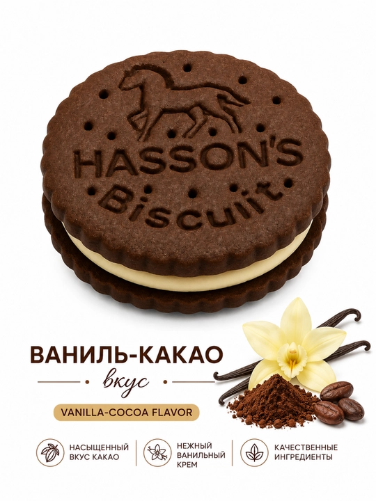 Sendvich pechenye, 2 kg, 5 ta ta'm: banan, shokolad, qora shokolad, kokos, vanil, qulupnay