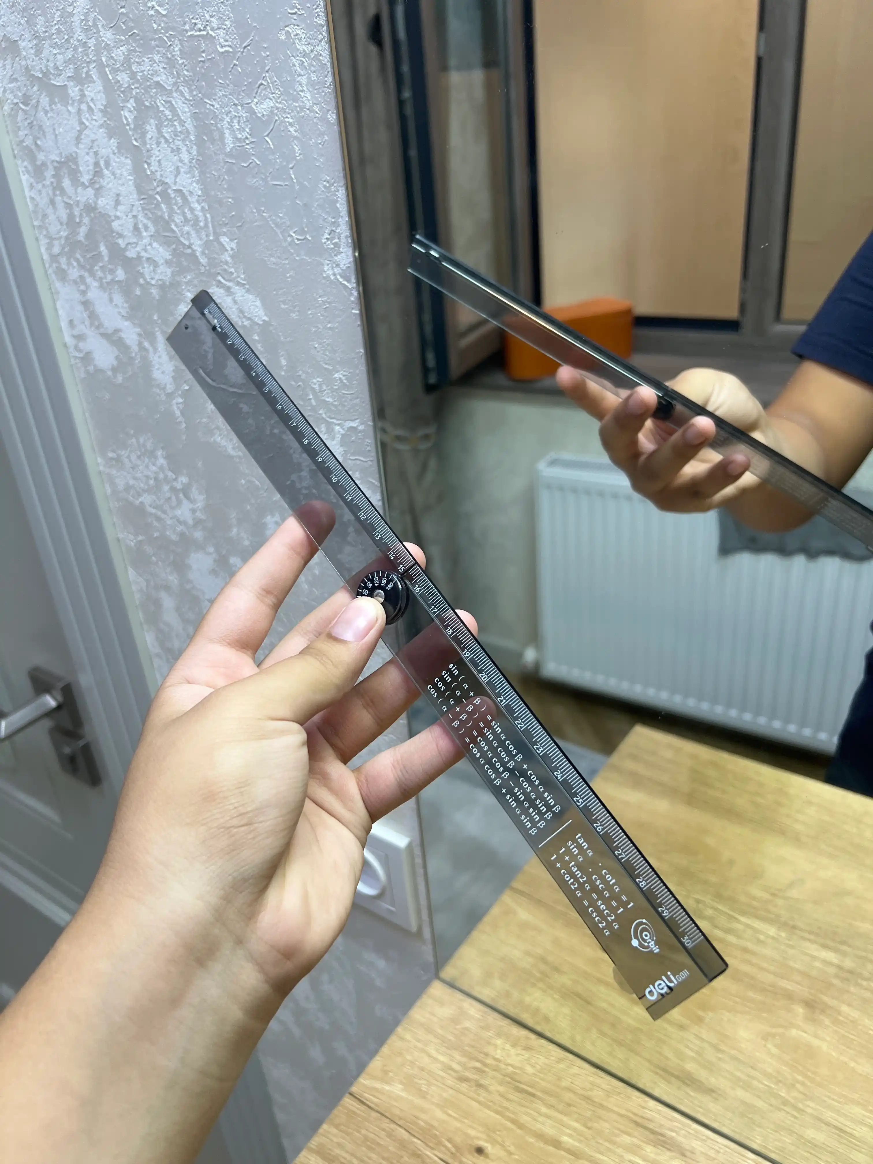 Qatlanuvchi o'lchagich 2 dona, Deli G01102, 15-30sm