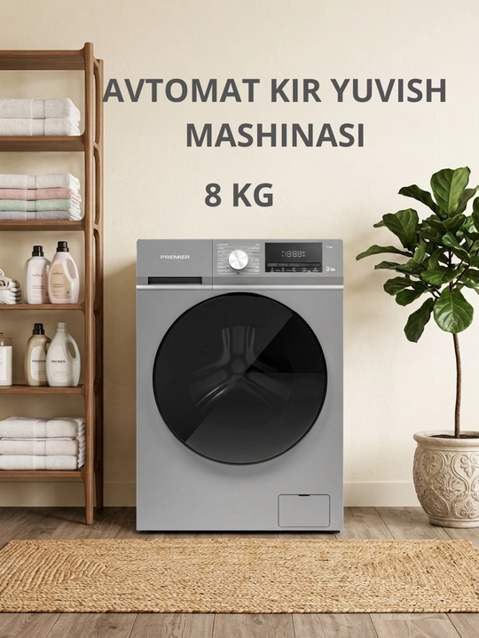 Avtomat kir yuvish moshinasi Premier PRM F1203SIN/G 6kg, 7kg, 8kg 1000/1200 oborot