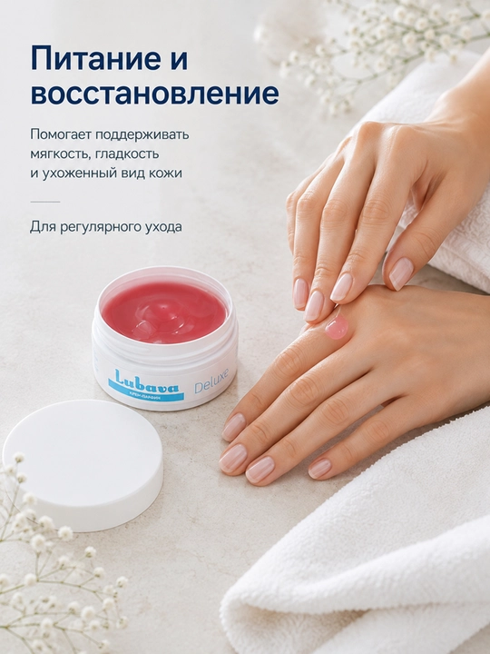 Крем для рук и ног, крем парафин, увлажнение, питание и защита, Любава Deluxe, 150 мл