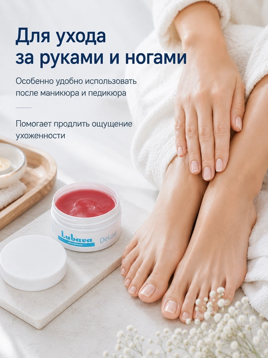 Крем для рук и ног, крем парафин, увлажнение, питание и защита, Любава Deluxe, 150 мл