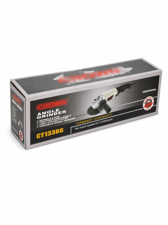 125 mm sozlamali bolgarka, tezlik boshqaruvli professional burchakli silliqlagich