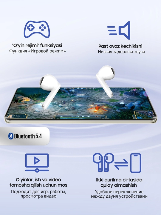 Honor Choice Earbuds X7 Play/Lite/Pro simsiz quloqchinlari, kuchli ovoz
