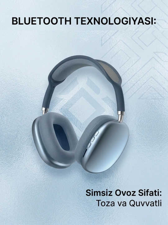 Simsiz Bluetooth quloqchinlar, P9, Mikrofonli, Naushnik