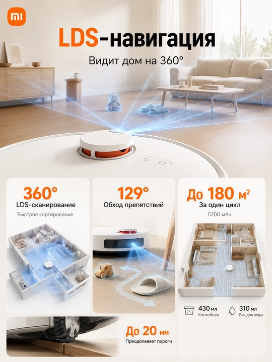 Роботы пылесосы Xiaomi Robot Vacuum S40, S40C, S40 Pro и H40, мощностью до 10000па