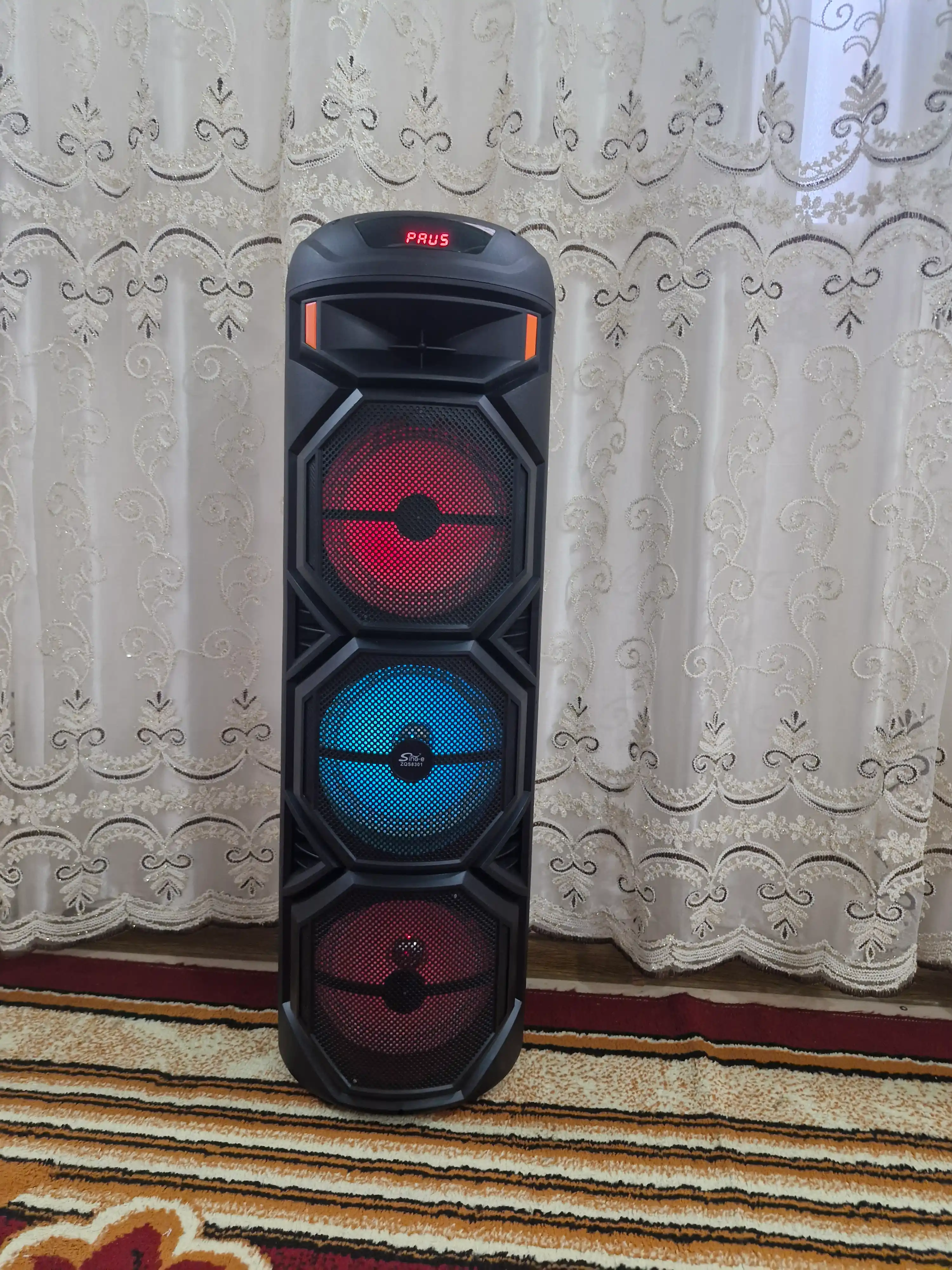 Акустическая система 8301 RGB с мощными басами, мощностью 4500 Вт