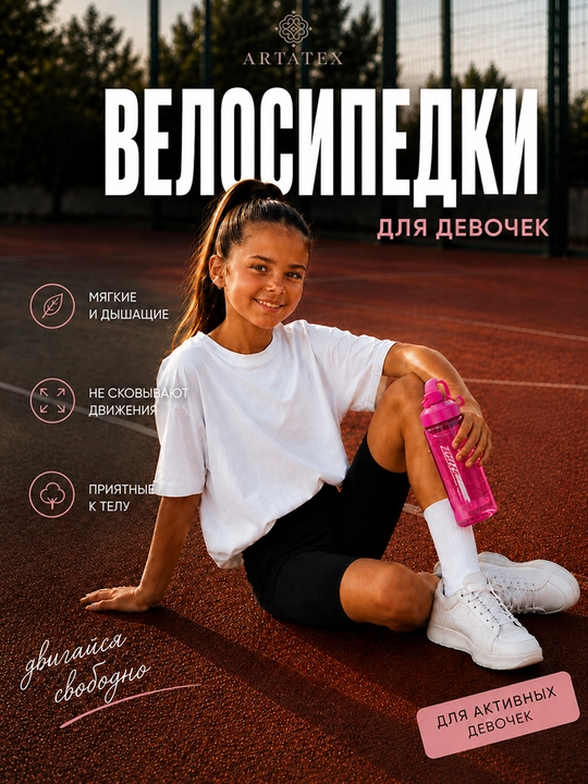 Летние велосипедки, шорты для девочек, велосиперки для девочек в рубчик - 