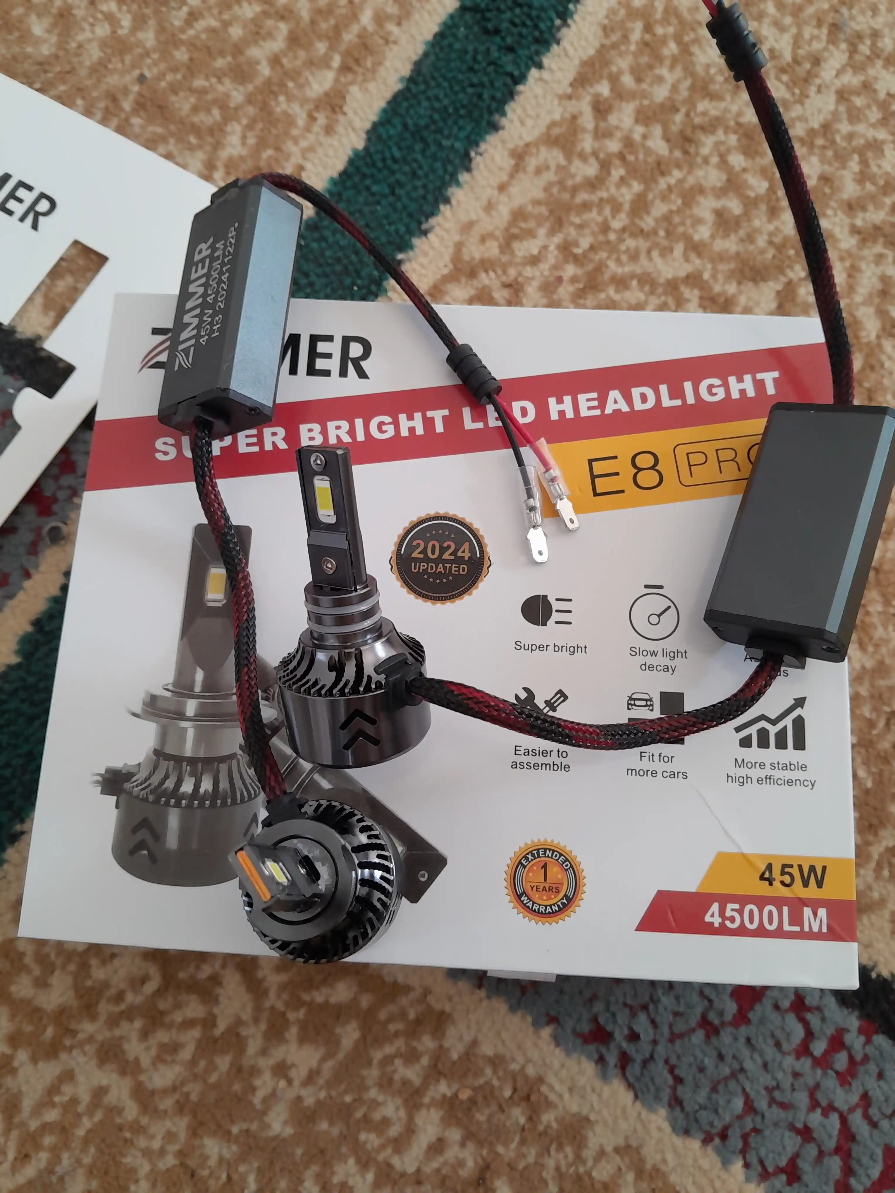 Zimmer LED lampalar E8 PRO, uzoq va past nur, faralar, tumanga qarshi faralar